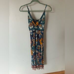 Angie Blue and Orange Floral Dress